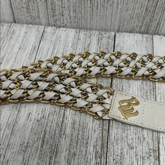 Vintage Y2K  Rocawear white and gold chain belt main image 3